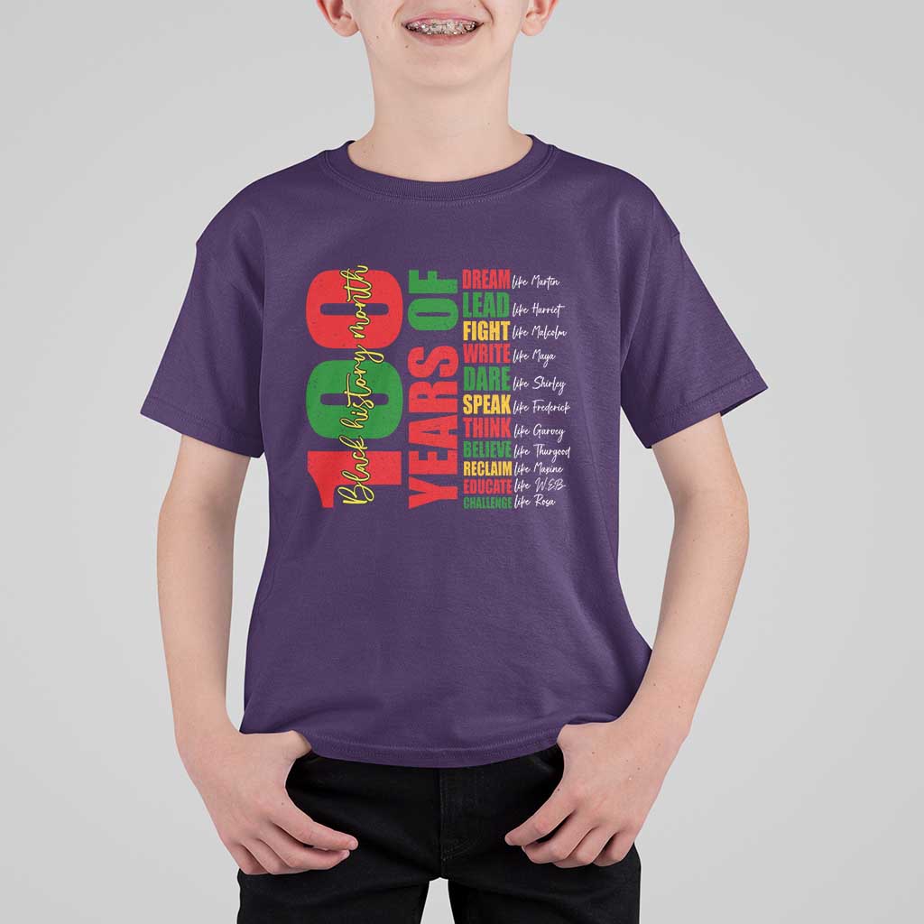 100 Years Of Black History T Shirt For Kid African American Historical Figures African American Teacher