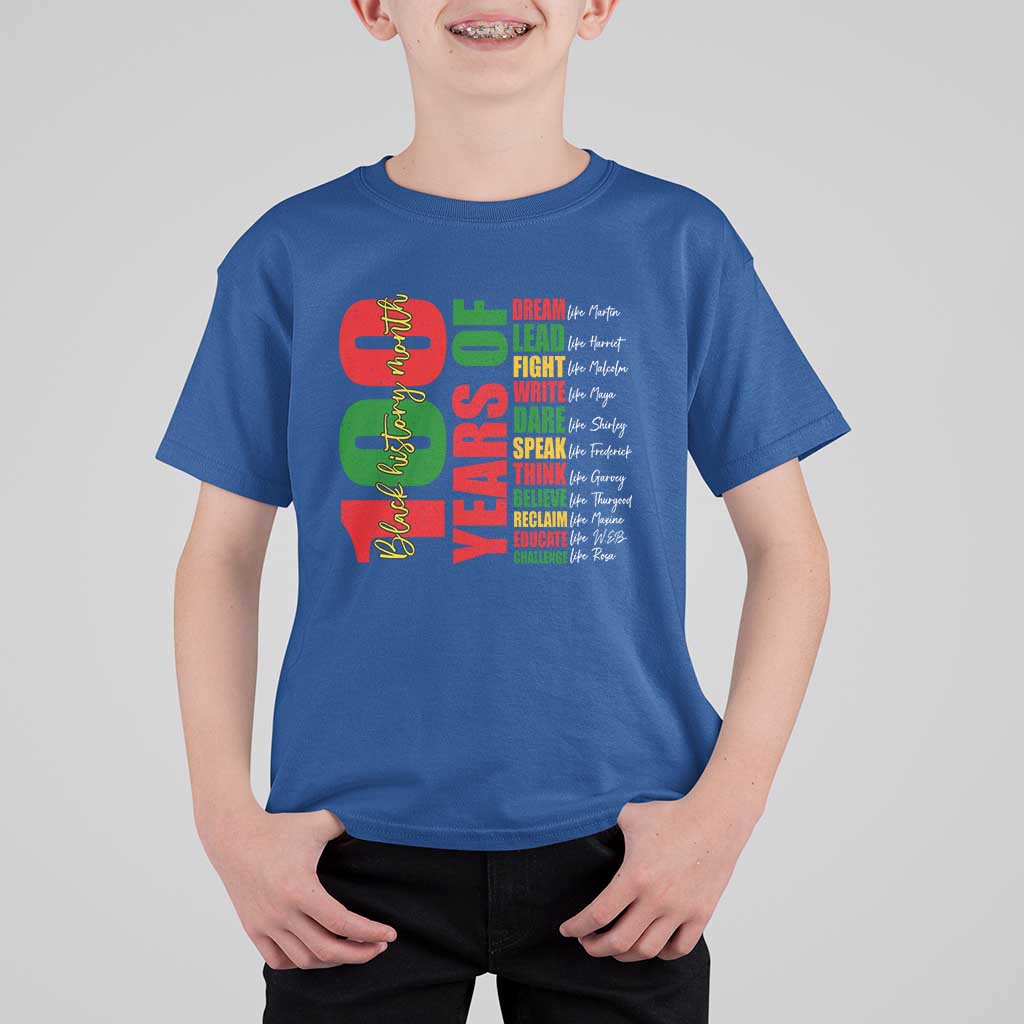 100 Years Of Black History T Shirt For Kid African American Historical Figures African American Teacher