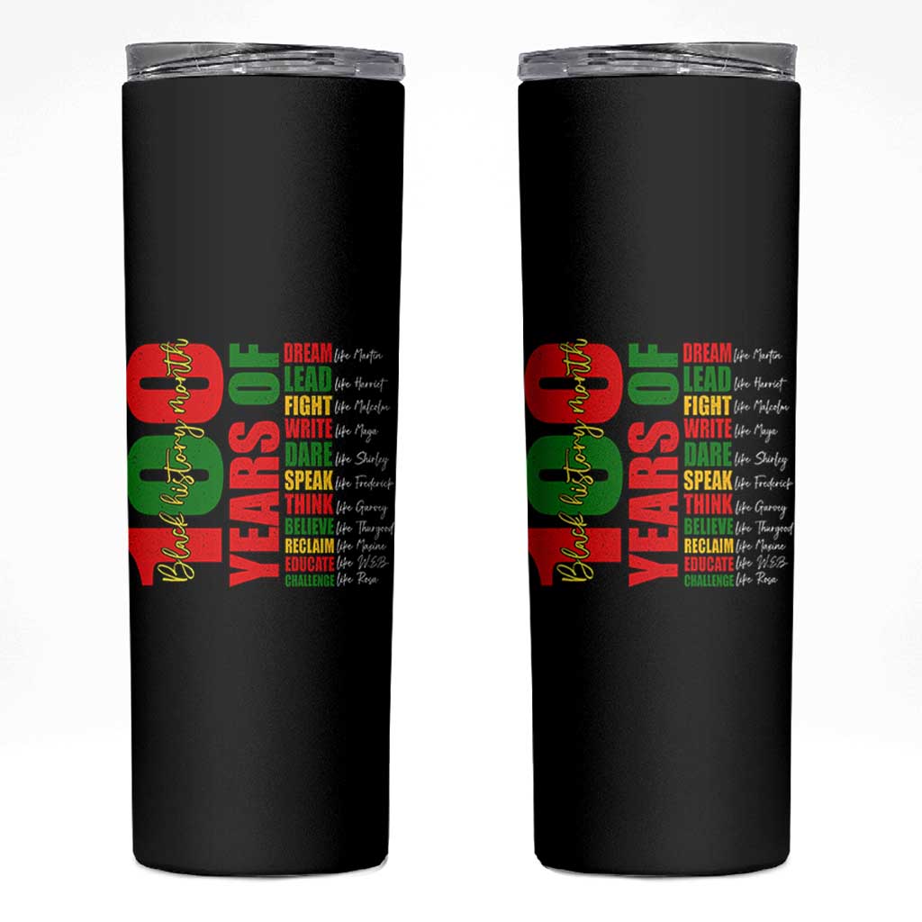 100 Years Of Black History Skinny Tumbler African American Historical Figures African American Teacher