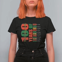 100 Years Of Black History T Shirt For Women African American Historical Figures African American Teacher