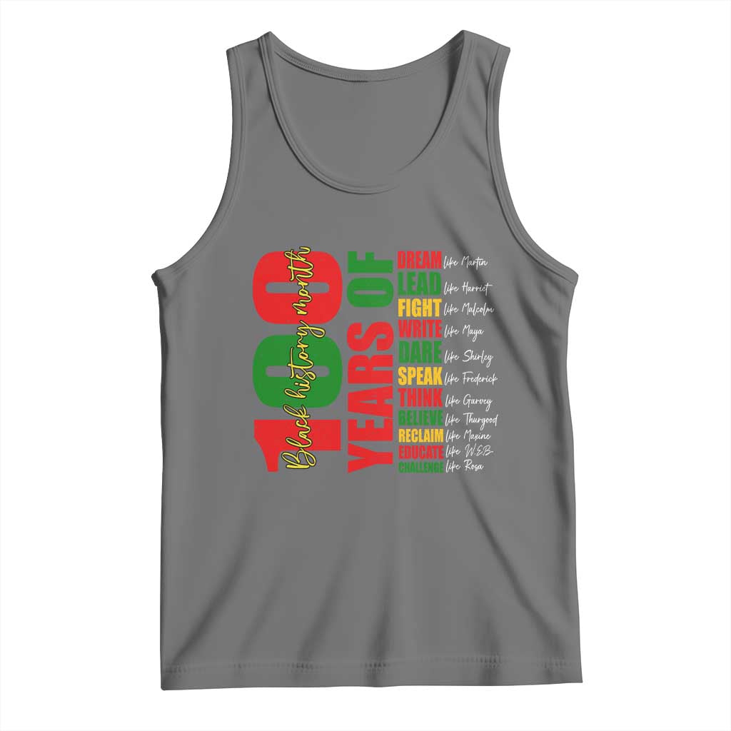 100 Years Of Black History Tank Top African American Historical Figures African American Teacher