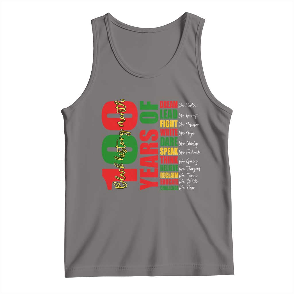 100 Years Of Black History Tank Top African American Historical Figures African American Teacher