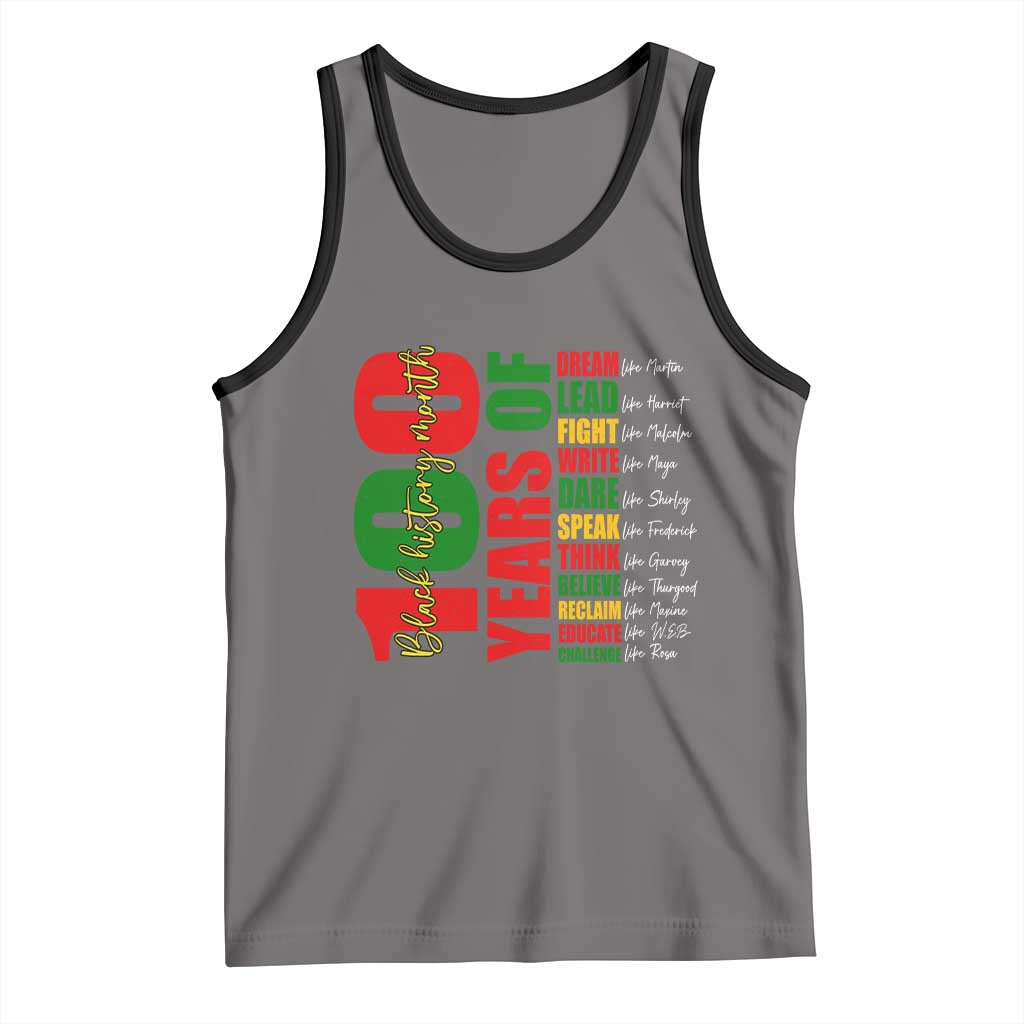 100 Years Of Black History Tank Top African American Historical Figures African American Teacher