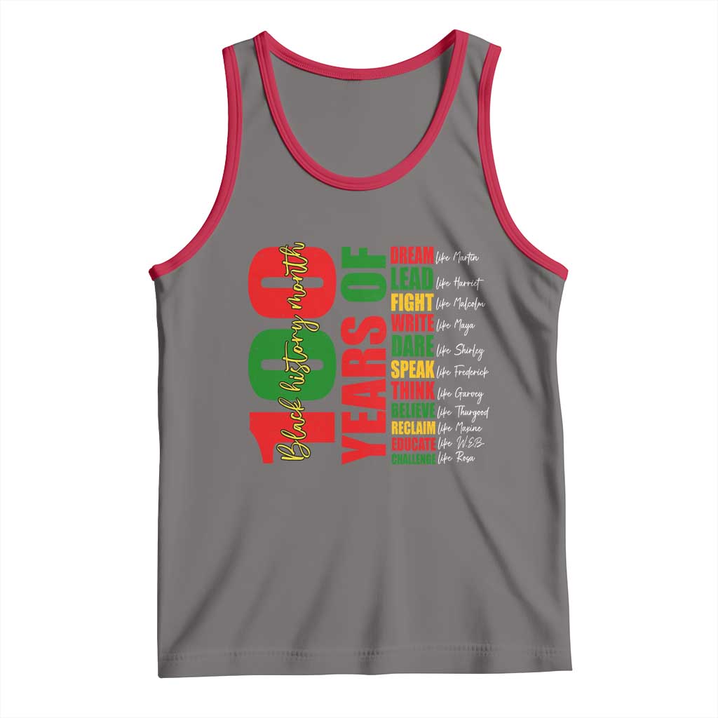100 Years Of Black History Tank Top African American Historical Figures African American Teacher