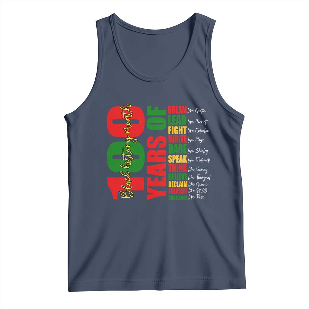 100 Years Of Black History Tank Top African American Historical Figures African American Teacher
