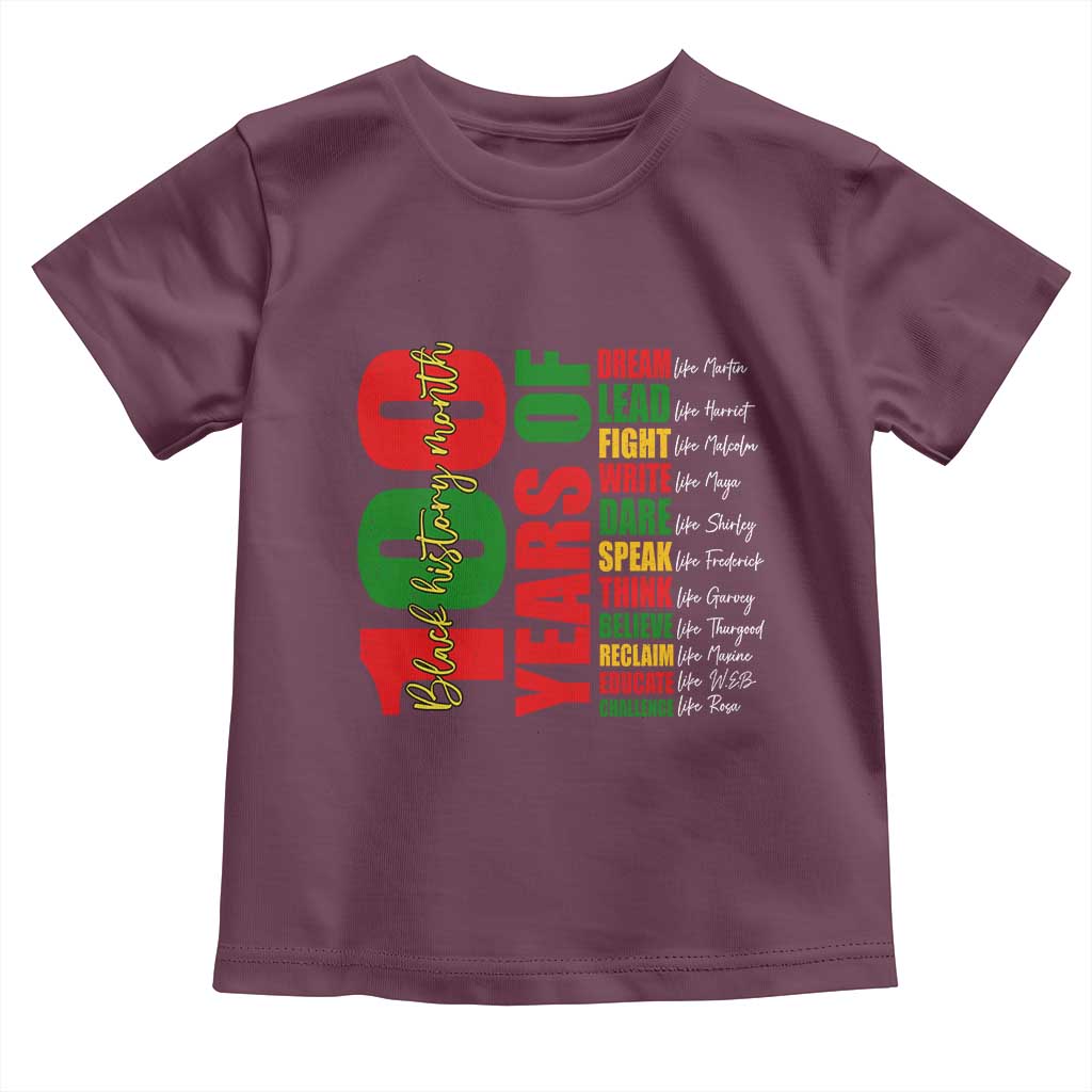 100 Years Of Black History Toddler T Shirt African American Historical Figures African American Teacher