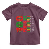 100 Years Of Black History Toddler T Shirt African American Historical Figures African American Teacher