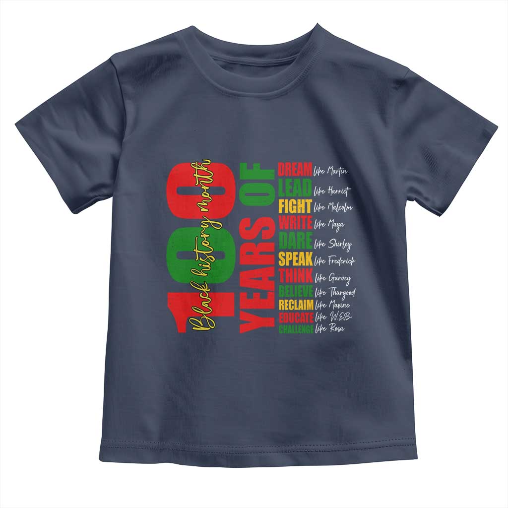 100 Years Of Black History Toddler T Shirt African American Historical Figures African American Teacher