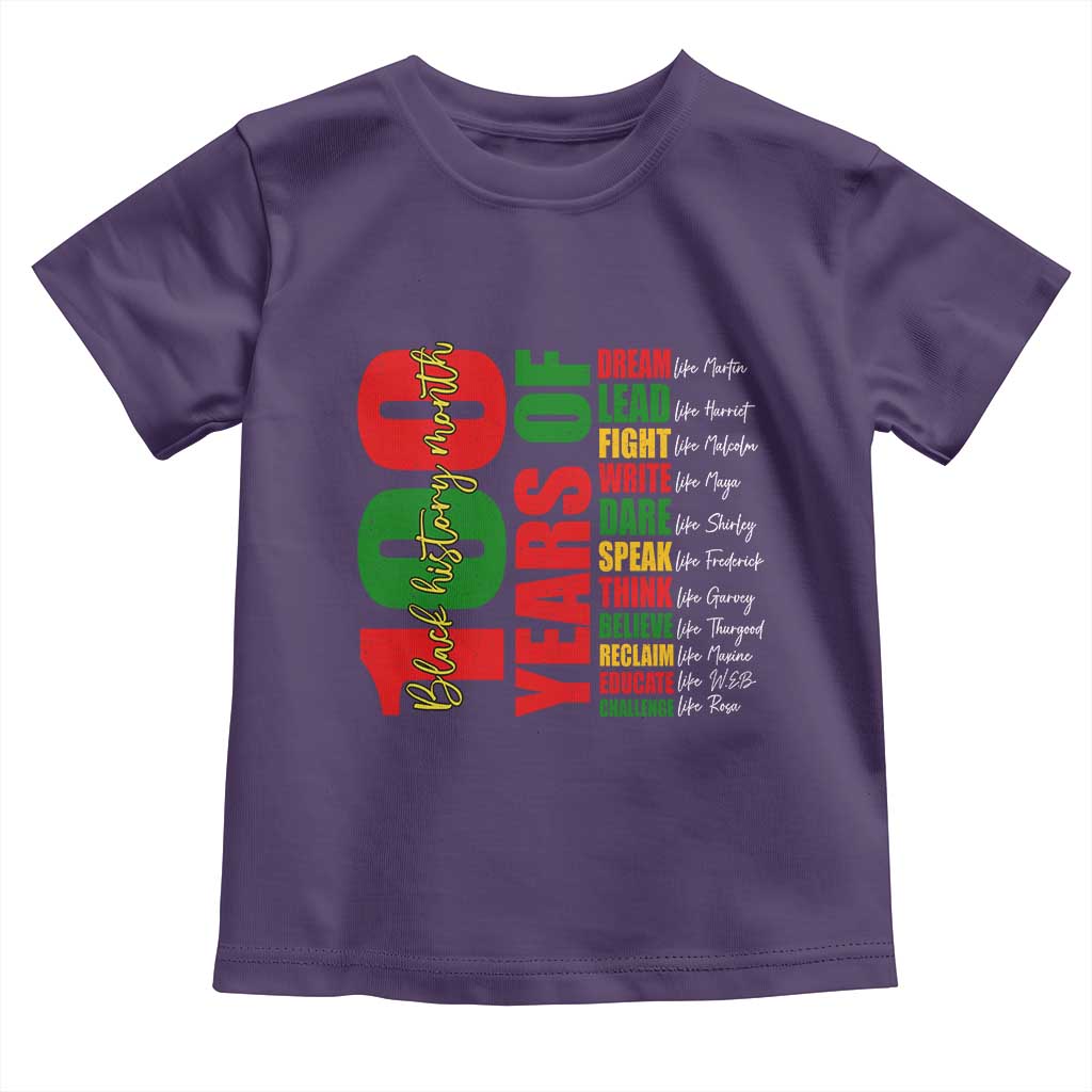100 Years Of Black History Toddler T Shirt African American Historical Figures African American Teacher