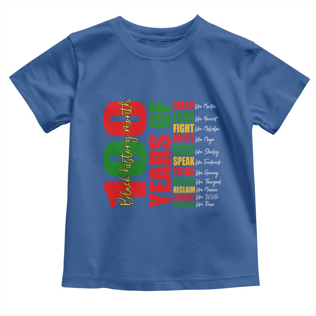 100 Years Of Black History Toddler T Shirt African American Historical Figures African American Teacher
