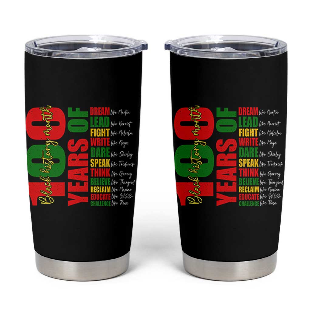 100 Years Of Black History Tumbler Cup African American Historical Figures African American Teacher