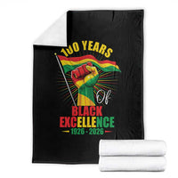 100 Years Of Black Excellence Throw Blanket Centennial Black History Month