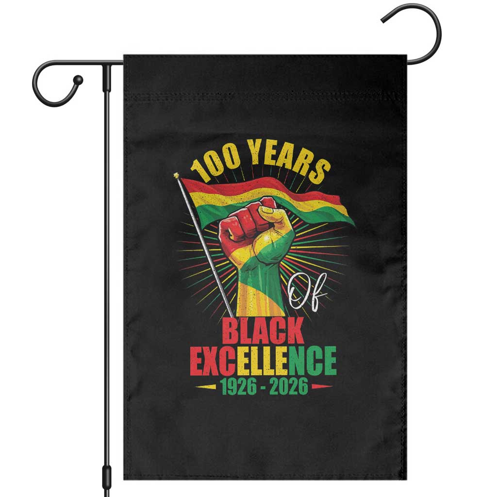 100 Years Of Black Excellence Garden Flag Centennial Black History Month