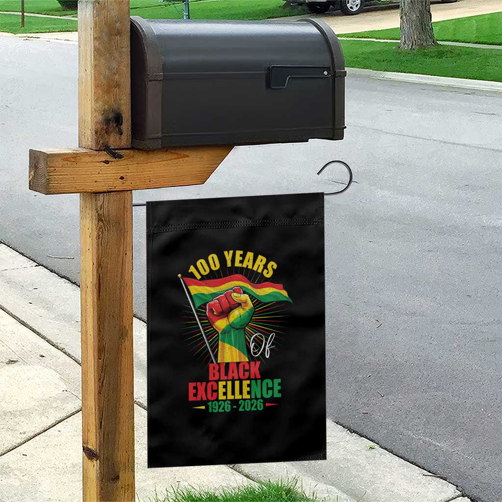 100 Years Of Black Excellence Garden Flag Centennial Black History Month