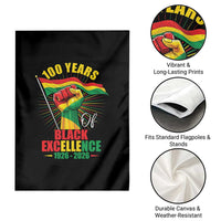 100 Years Of Black Excellence Garden Flag Centennial Black History Month
