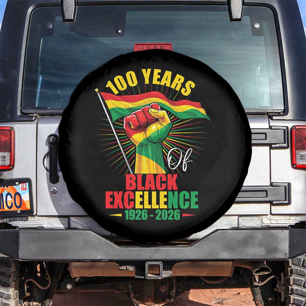 100 Years Of Black Excellence Spare Tire Cover Centennial Black History Month