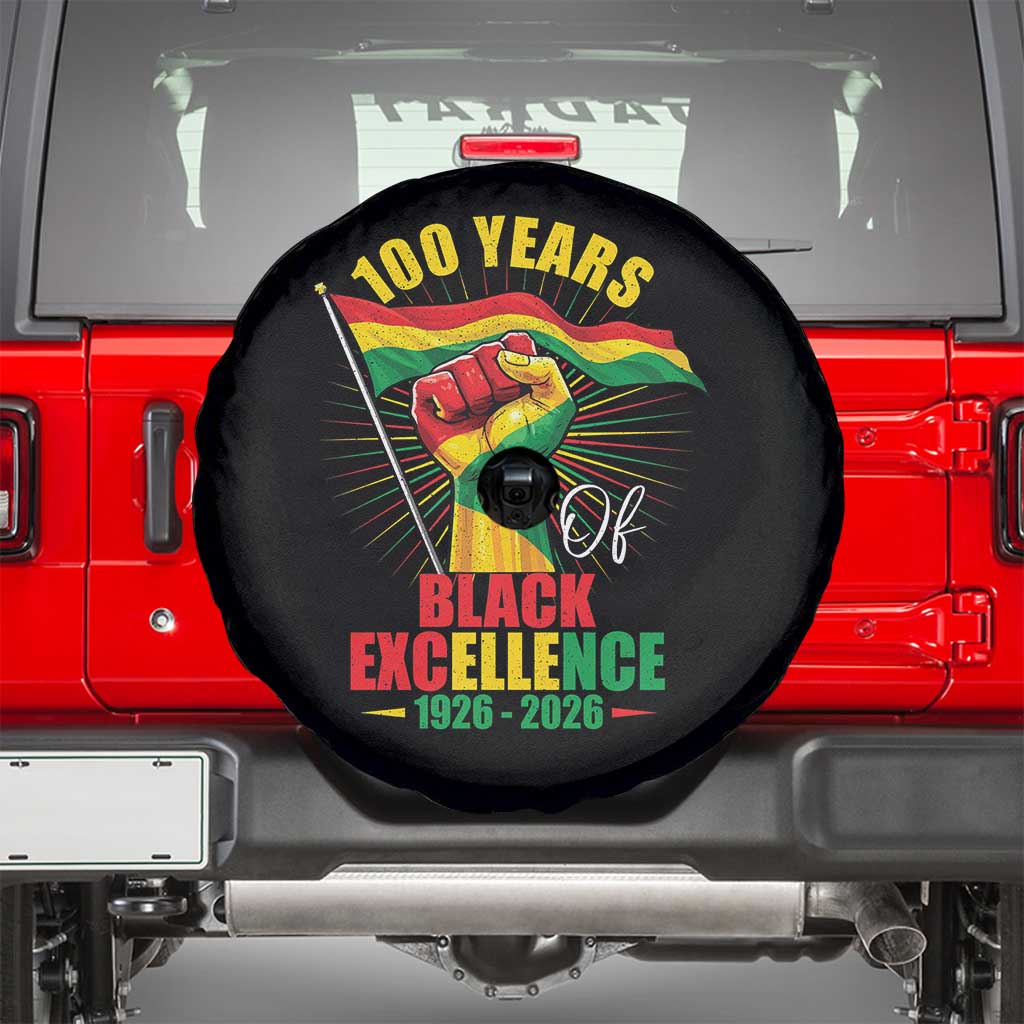 100 Years Of Black Excellence Spare Tire Cover Centennial Black History Month