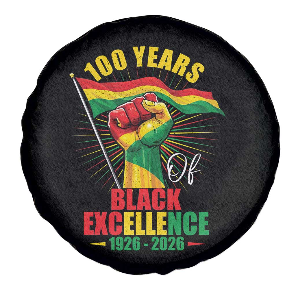 100 Years Of Black Excellence Spare Tire Cover Centennial Black History Month