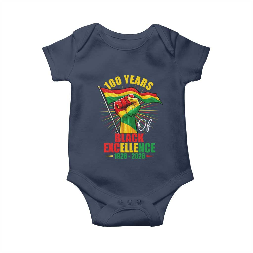 100 Years Of Black Excellence Baby Onesie Centennial Black History Month
