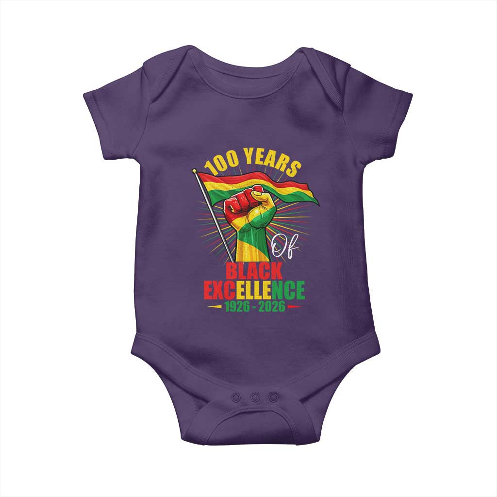100 Years Of Black Excellence Baby Onesie Centennial Black History Month