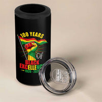 100 Years Of Black Excellence 4 in 1 Can Cooler Tumbler Centennial Black History Month