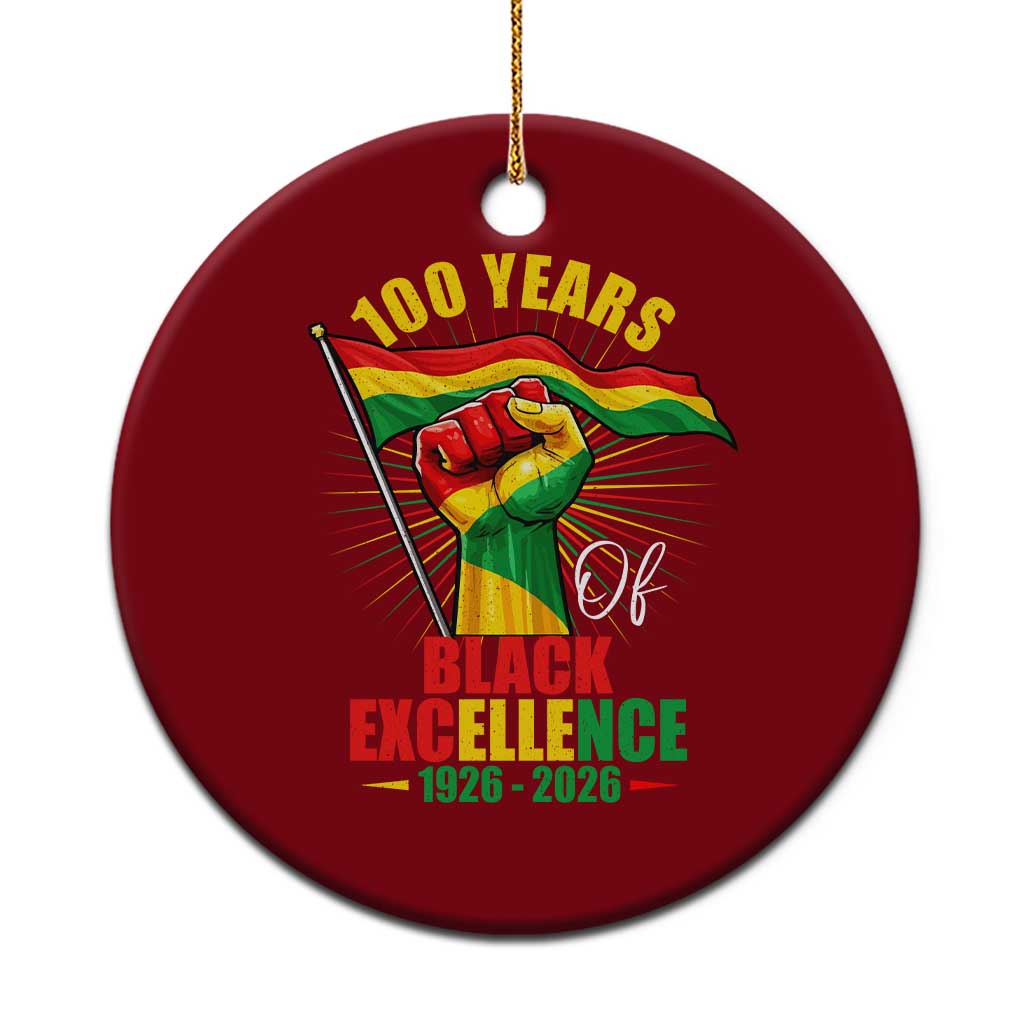 100 Years Of Black Excellence Ceramic Ornament Centennial Black History Month