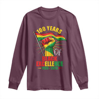 100 Years Of Black Excellence Long Sleeve Shirt Centennial Black History Month