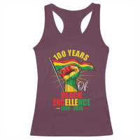 100 Years Of Black Excellence Racerback Tank Top Centennial Black History Month