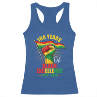 100 Years Of Black Excellence Racerback Tank Top Centennial Black History Month
