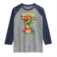 100 Years Of Black Excellence Raglan Shirt Centennial Black History Month