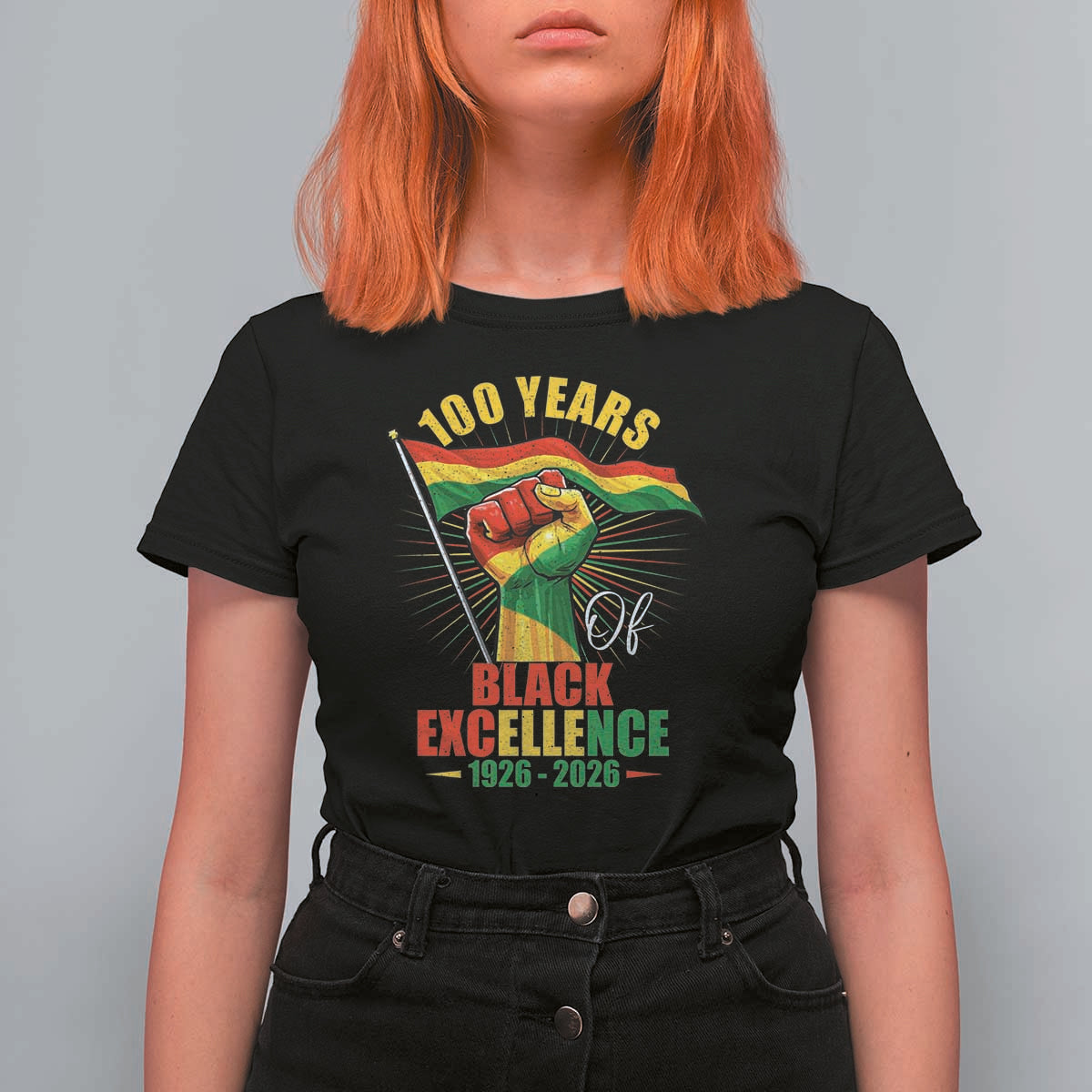 100 Years Of Black Excellence T Shirt For Women Centennial Black History Month
