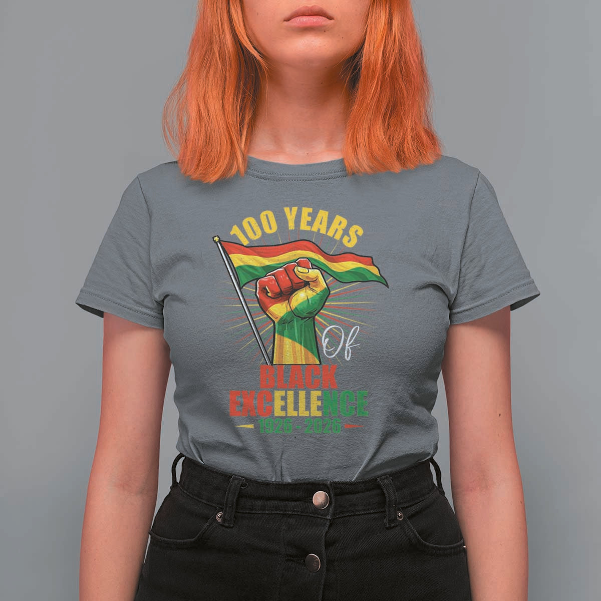 100 Years Of Black Excellence T Shirt For Women Centennial Black History Month