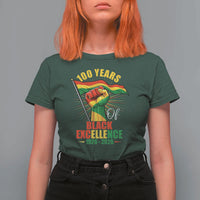 100 Years Of Black Excellence T Shirt For Women Centennial Black History Month