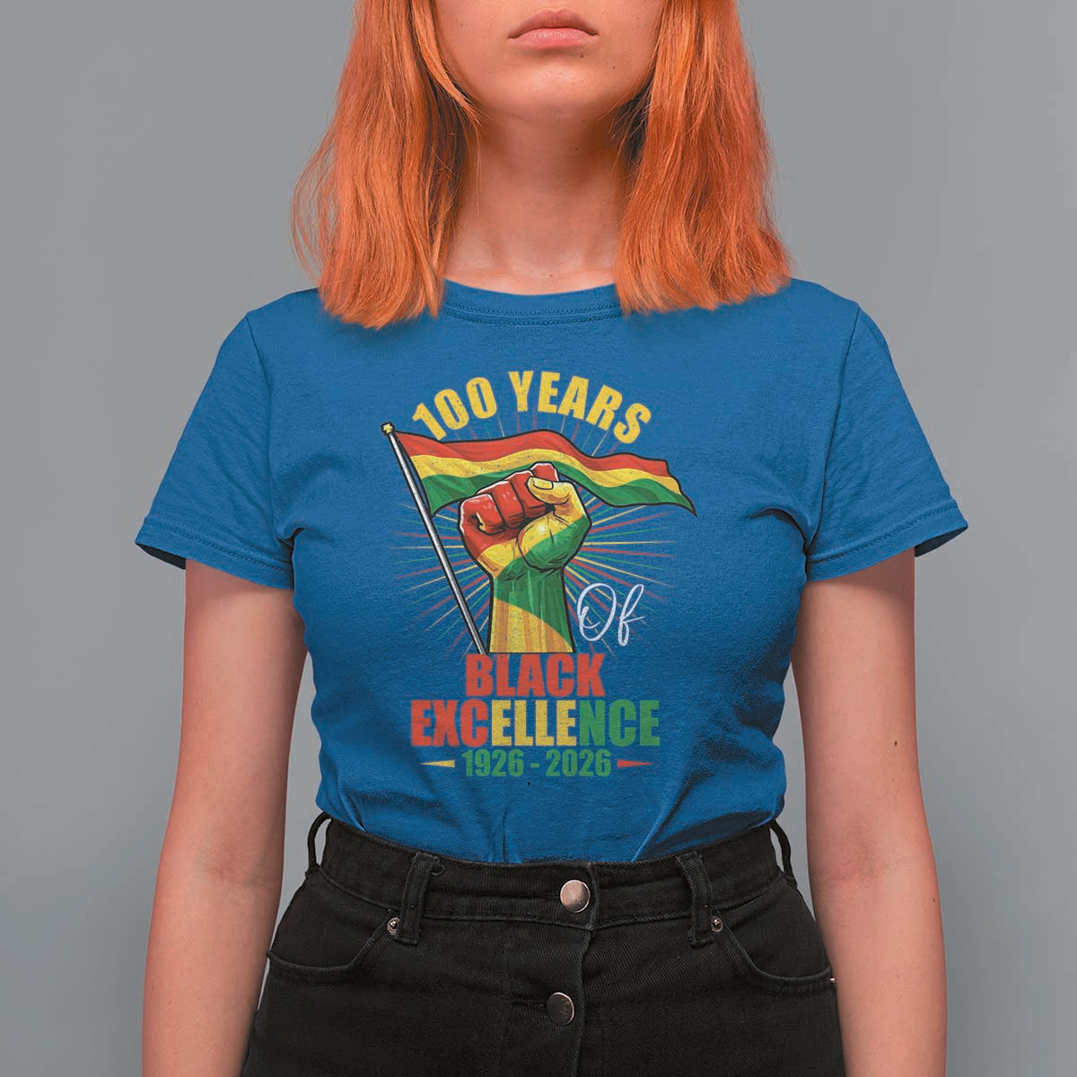 100 Years Of Black Excellence T Shirt For Women Centennial Black History Month