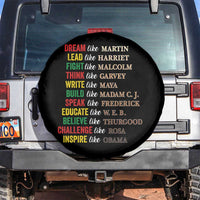 Black History Dream Like Martin Lead Like Harriet Spare Tire Cover African American Leaders