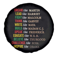 Black History Dream Like Martin Lead Like Harriet Spare Tire Cover African American Leaders