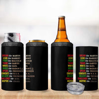 Black History Dream Like Martin Lead Like Harriet 4 in 1 Can Cooler Tumbler African American Leaders