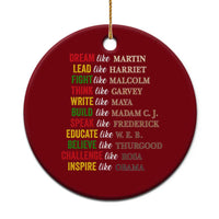 Black History Dream Like Martin Lead Like Harriet Ceramic Ornament African American Leaders