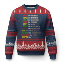 Black History Dream Like Martin Lead Like Harriet Ugly Christmas Sweater African American Leaders