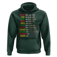 Black History Dream Like Martin Lead Like Harriet Hoodie African American Leaders