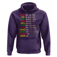 Black History Dream Like Martin Lead Like Harriet Hoodie African American Leaders