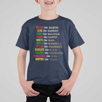 Black History Dream Like Martin Lead Like Harriet T Shirt For Kid African American Leaders