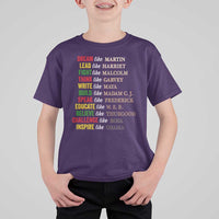Black History Dream Like Martin Lead Like Harriet T Shirt For Kid African American Leaders