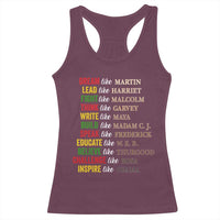 Black History Dream Like Martin Lead Like Harriet Racerback Tank Top African American Leaders