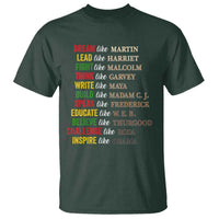 Black History Dream Like Martin Lead Like Harriet T Shirt African American Leaders