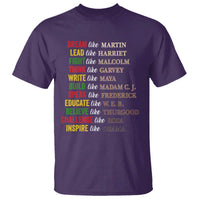 Black History Dream Like Martin Lead Like Harriet T Shirt African American Leaders