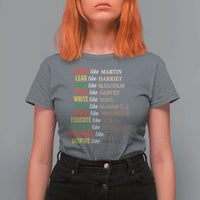 Black History Dream Like Martin Lead Like Harriet T Shirt For Women African American Leaders