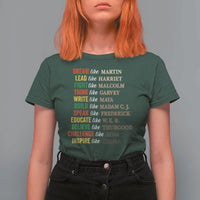 Black History Dream Like Martin Lead Like Harriet T Shirt For Women African American Leaders