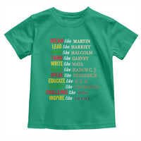 Black History Dream Like Martin Lead Like Harriet Toddler T Shirt African American Leaders