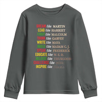 Black History Dream Like Martin Lead Like Harriet Youth Sweatshirt African American Leaders